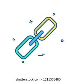 Linked icon design vector
