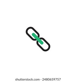 Linked icon flat vector design