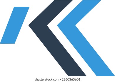 Linked letter "K" logo template with a creative abstract design.