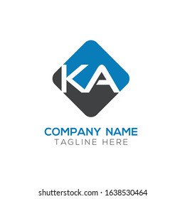 Linked Letter KA Logo Design vector Template. Creative Abstract KA Minimal, Flat Logo Design Vector Illustration