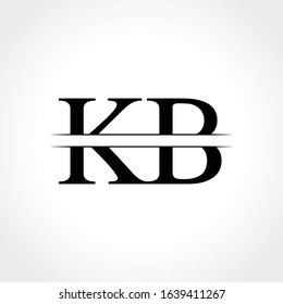 Linked Letter KB Logo Design vector Template. Creative Abstract KB monogram Logo Design Vector Illustration
