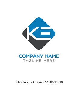Linked Letter KE Logo Design vector Template. Creative Abstract KE Minimal, Flat Logo Design Vector Illustration