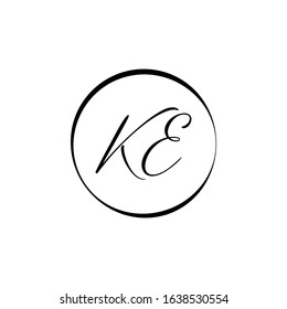 Linked Letter KE Logo Design vector Template. Creative Abstract KE Minimal, Flat Logo Design Vector Illustration