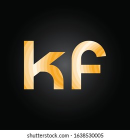 Linked Letter KF Logo Design vector Template. Creative Abstract KF Logo Vector Illustration