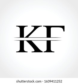 Linked Letter Kf Logo Design Vector Stock Vector (Royalty Free ...