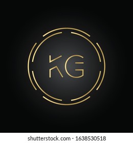 Linked Letter KG Logo Design vector Template. Creative Abstract KG Logo Vector Illustration