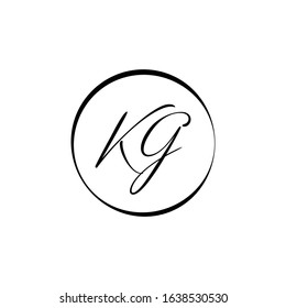 Linked Letter KG Logo Design vector Template. Creative Abstract KG Logo Vector Illustration