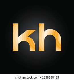 Linked Letter KH Logo Design vector Template. Creative Abstract KH Logo Vector Illustration