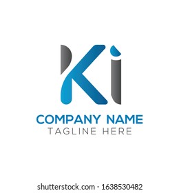 Linked Letter KI Logo Design vector Template. Creative Abstract KI Logo Vector Illustration