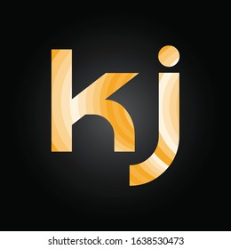 Linked Letter KJ Logo Design vector Template. Creative Abstract KJ Logo Vector Illustration