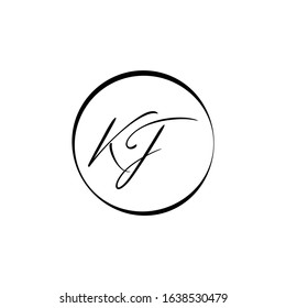 Linked Letter KJ Logo Design vector Template. Creative Abstract KJ Logo Vector Illustration