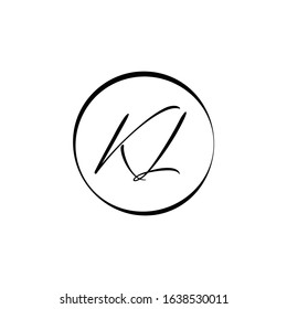 Linked Letter KL Logo Design vector Template. Creative Abstract KL Logo Vector Illustration