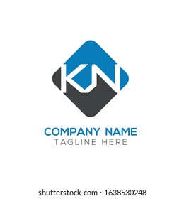 Linked Letter KN Logo Design vector Template. Creative Abstract KN Logo Vector Illustration