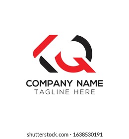 Linked Letter KQ Logo Design vector Template. Creative Abstract KQ Logo Vector Illustration