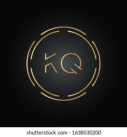 Linked Letter KQ Logo Design vector Template. Creative Abstract KQ Logo Vector Illustration