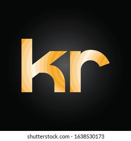 Linked Letter KR Logo Design vector Template. Creative Abstract KR Logo Vector Illustration