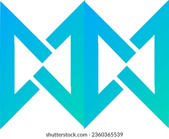 Plantilla de logotipo "M" de letra vinculada con un diseño vectorial.