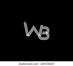 Linked Letter W3 Linear Stripe Monogram Modern Logo Illustration