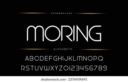 Linked letters font design, union alphabet letters and numbers vector illustration