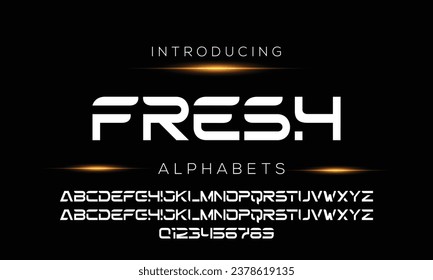 Linked letters font design, union alphabet letters and numbers vector illustration