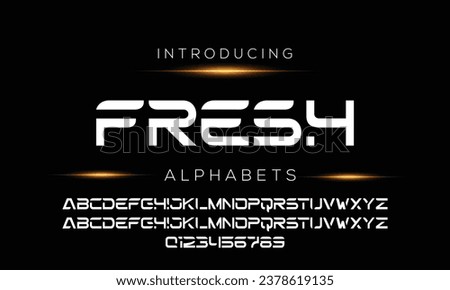 Linked letters font design, union alphabet letters and numbers vector illustration