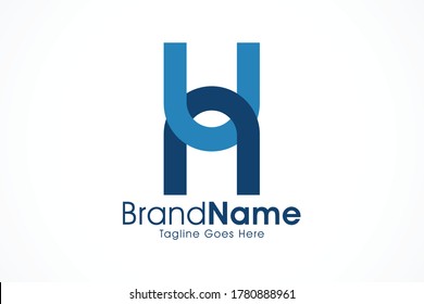 linked line letter h chain logo