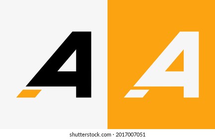 Linked Logo A4 4A. Flat Vector Logo Design Ideas Template Element