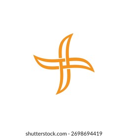 sobreposição vinculada mais símbolo médico logotipo vetor 