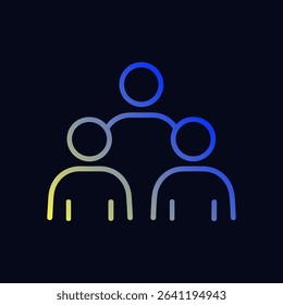 Linked people network modern communication illustration. Icon symbol illustration
