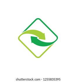 linked square motion arrows logo vector