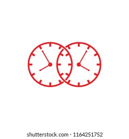 linked watch monogram logo vector