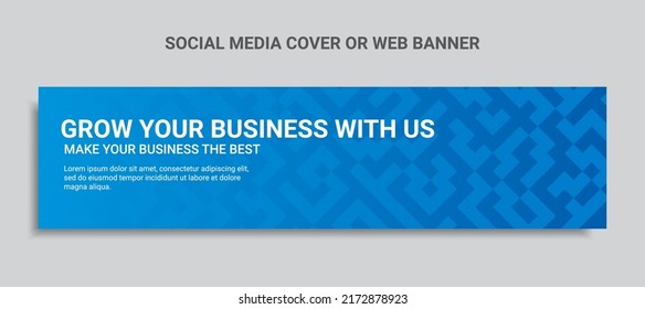 Linkedin Banner Design With Geometric Shapes