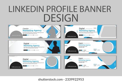 
Plantilla de diseño de banner de LinkedIn para la agencia de marketing digital