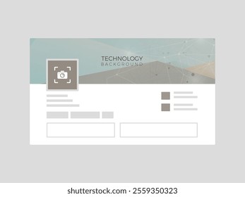 LinkedIn banner mockup geometric abstract LinkedIn profile page presentation template