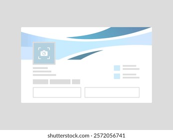 LinkedIn banner mockup, profile page mockup presentation modern abstract banner design