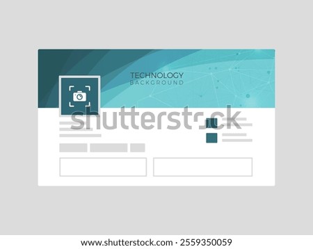 LinkedIn banner mockup LinkedIn profile page presentation Modern abstract banner template