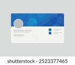 LinkedIn banner mockup template, cover photo, profile picture mockup