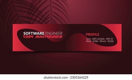 Linkedin banner for software engineer. useable for digital business, software engineer profile, digital marketing, HR and jobseekers.