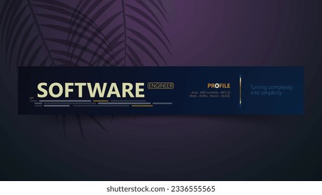 Linkedin banner for software engineer. useable for digital business, software engineer profile, digital marketing, HR and jobseekers.