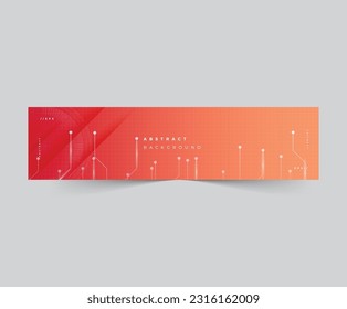 Linkedin banner technology minimal style abstract background