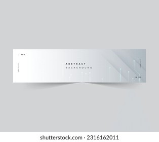 Linkedin Banner technology white abstract Background