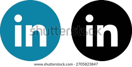 LinkedIn Professional Network Logo Icon vector esp 10 , tow color variation.