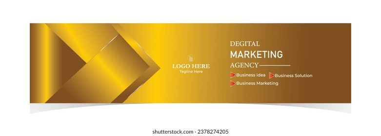 Linkedin profile banner background cover photo design in illustrator