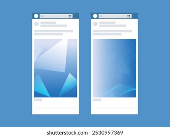 Linkedin social media mockup template simple page profile