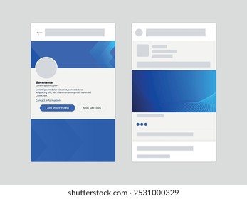 Linkedin social network platforms mockup background banner