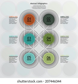 linking different data vector pattern abstract circles infographics