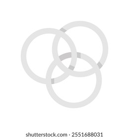Linking Rings Flat Icons, Vector illustration