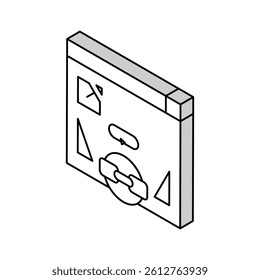 links from authority site isometric icon vector. links from authority site sign. isolated symbol illustration