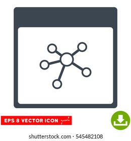 Links Calendar Page icon. Vector EPS illustration style is flat iconic symbol, smooth blue color.