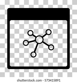 Links Calendar Page icon. Vector illustration style is flat iconic symbol, black color, transparent background. Designed for web and software interfaces.